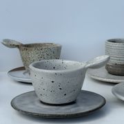 Service de petite vaisselle modulable en céramique indonésienne (6 éléments + coupelles)