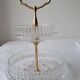 Paloma series glass tiered tray, Attributed to Walther Glas. 1970