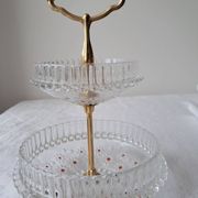 Plateau à étages En verre série Paloma, Attribué à Walther Glas.  1970