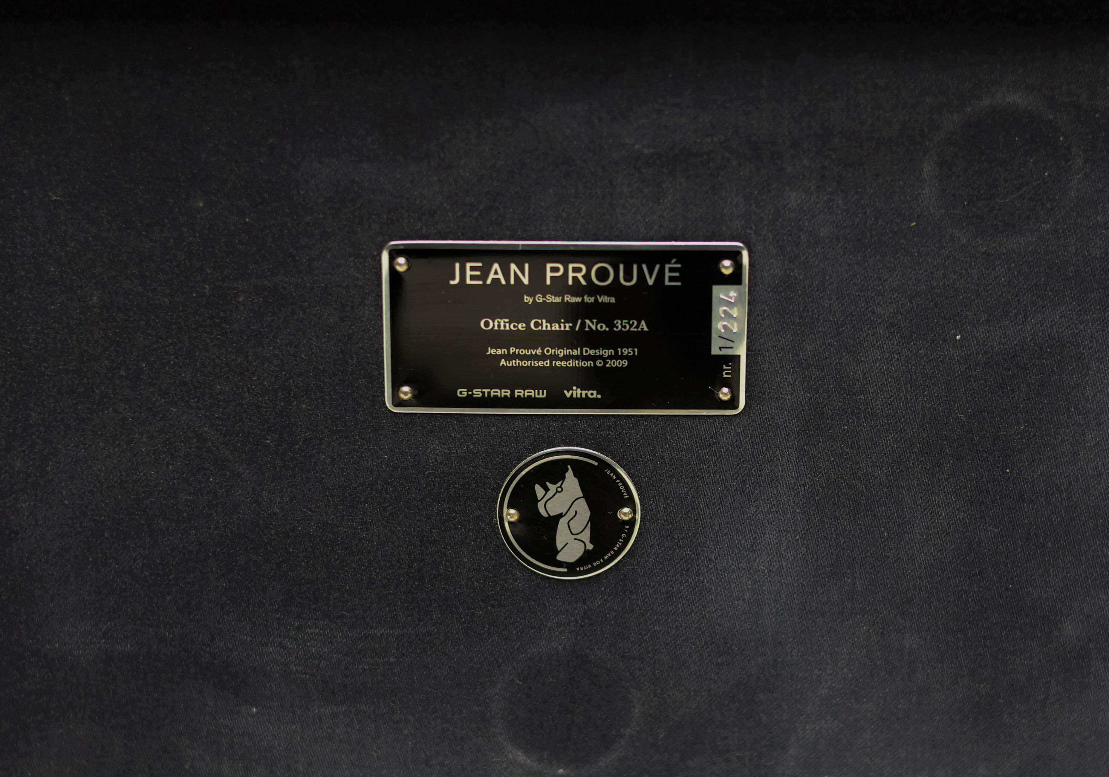 Jean Prouvé for Vitra x G-Star Direction Chair rare first edition, no. 224