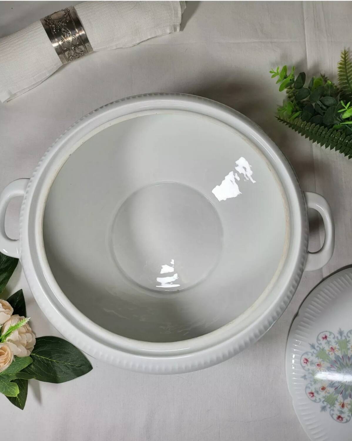 Vegetable Soup Tureen in Vierzon Porcelain