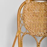 Ensemble de 4 chaises en rotin, années 1970.