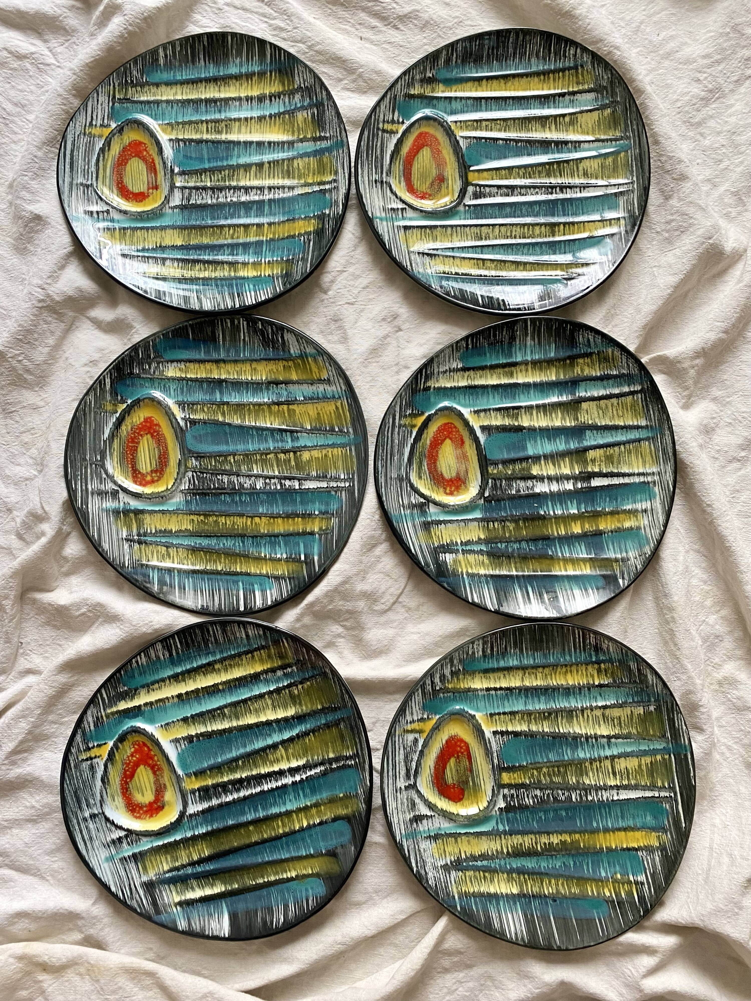 MBFA Pornic designer plates from the 60s