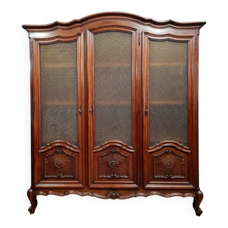 Louis XV style bookcase in walnut circa 1880-1900