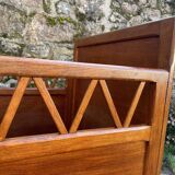 Handmade children's bed with compass feet 1950