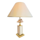 Vintage Regency Brass Crystal Fruit Table Lamp from Le Dauphin, 1970s