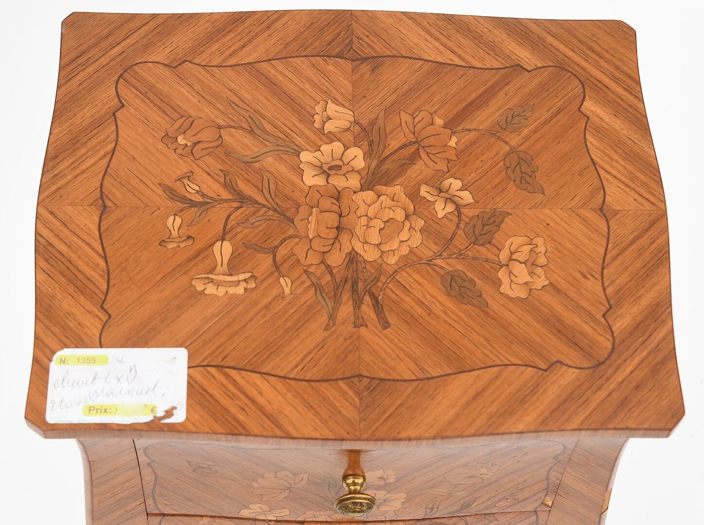 Bedside table in marquetry