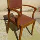 Matching set of 1 bridge armchair and 2 Art Deco chairs.