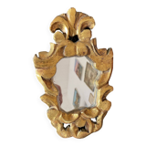 Small baroque gilded wood mirror.