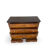 Commode italienne Art déco en ronce de noyer, années 1920