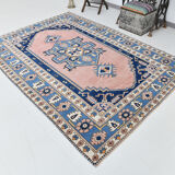 6x9 oushak vintage rug, 186x267cm