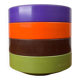 Set of 4 stackable Mepal bowls in mid-century Danish Space Age style, made by Rosti, 1960.