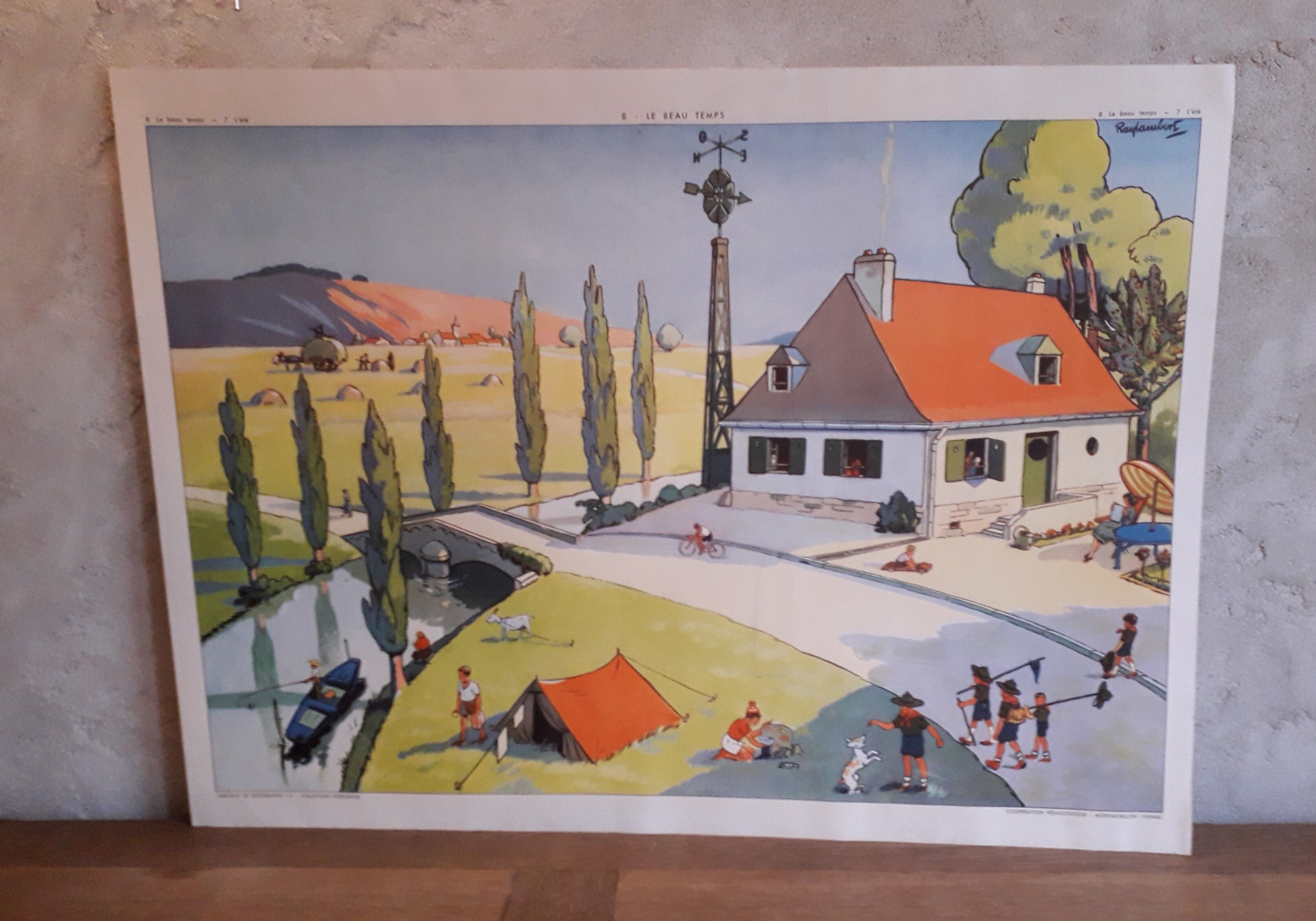 School poster The good weather - summer Raylambert