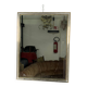 Romeo Rega, vintage mirror with double brass frame and chrome. Italy 1970s