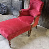 Armchair and footrest napoleon III