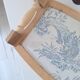 Wooden tray and blue toile de Jouy
