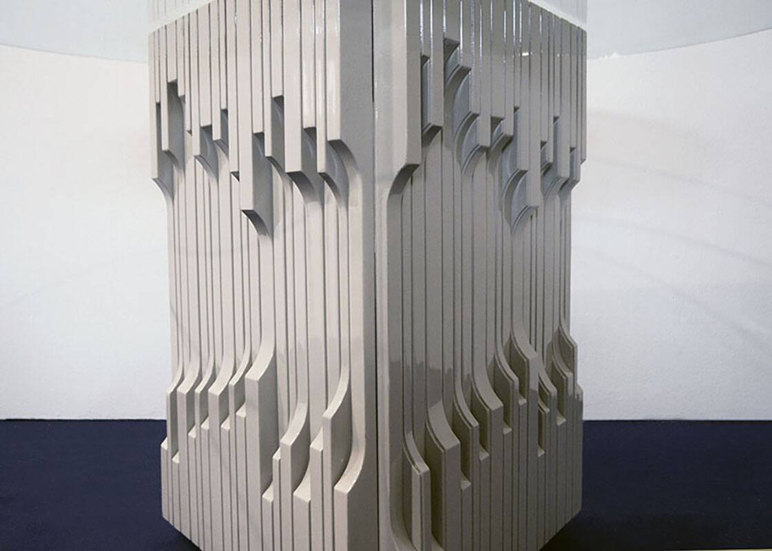 Luciano Frigerio ‘Norman’ table in solid lacquered wood