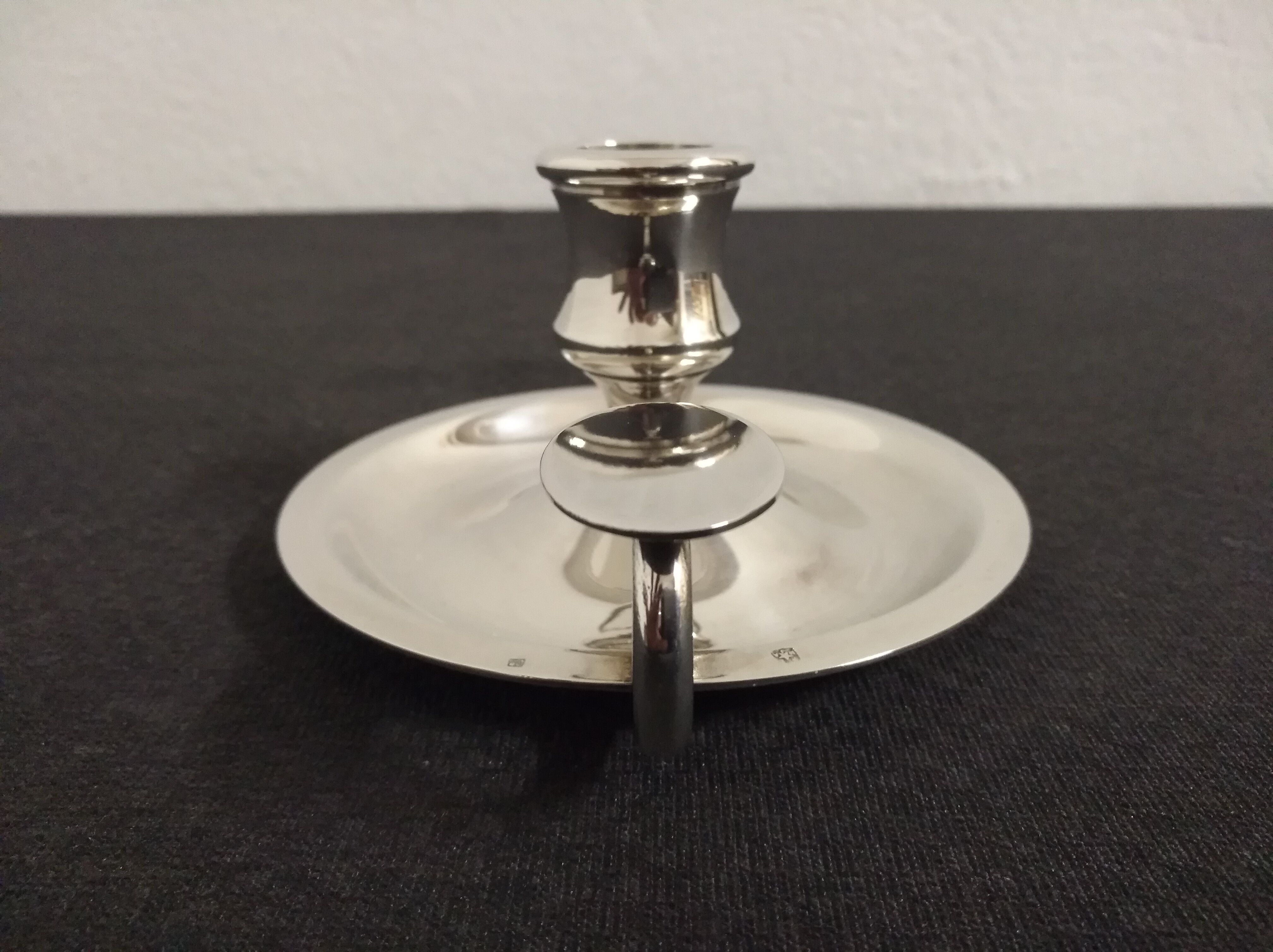 Silver metal candlestick