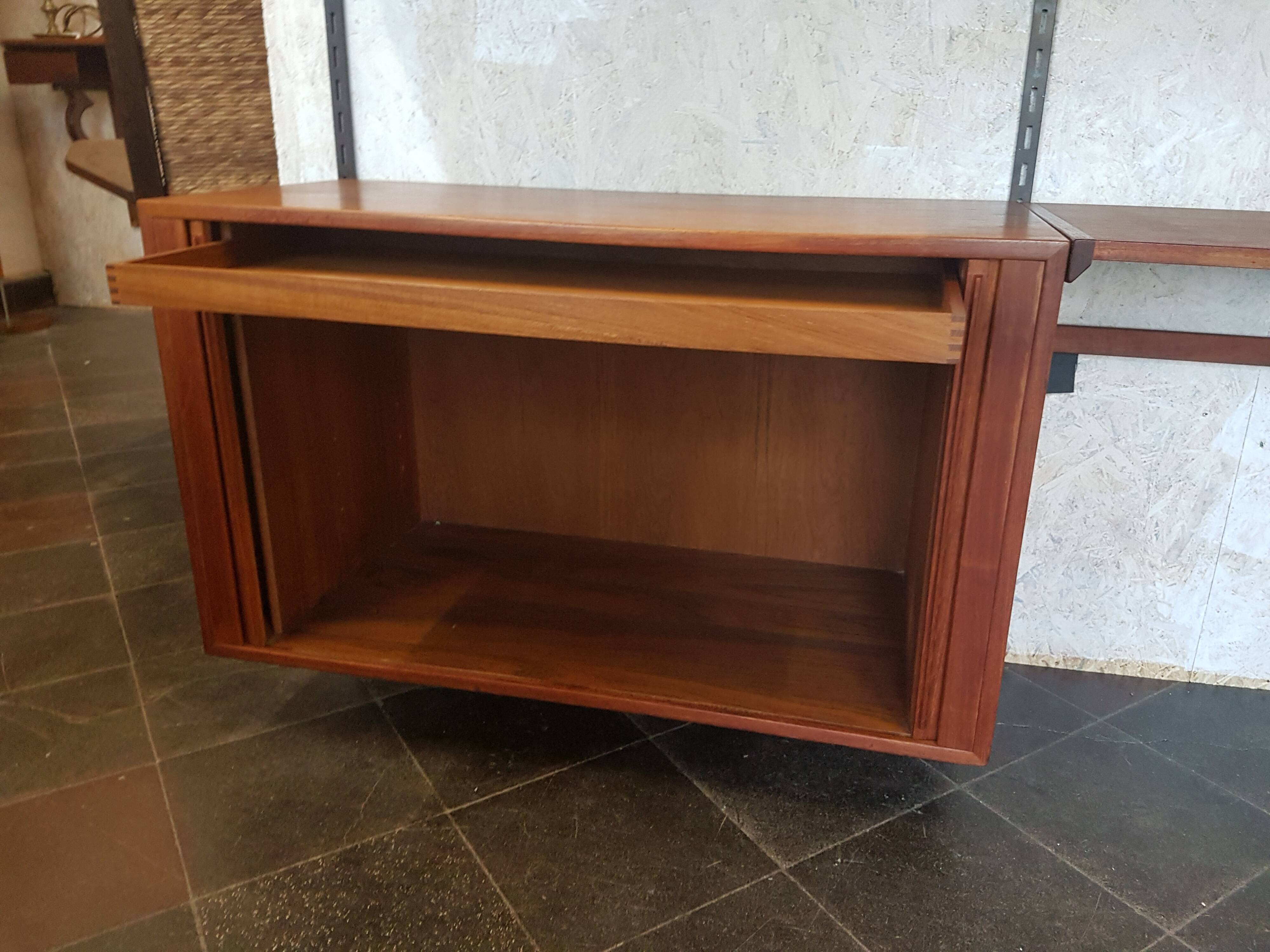 Vintage Kai Kristiansen XL teak shelving, wall unit