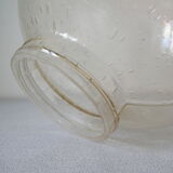 Old large globe ball sphere in transparent glass air bubble lampshade
