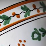 Cache Pot faïence Nevers signé Bernard et Lucet motifs floraux  ø 15,5 cm