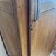 Wooden locker with tubular base