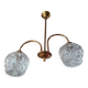 Lustre vibtage en cristal et bronze