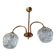 Lustre vibtage en cristal et bronze