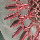 Vintage bedside with grapevines and chiseled crystal