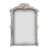 Large Louis XV style mirror with white rocaille