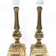 Pair of neo-classical lamps 1970 gold metal