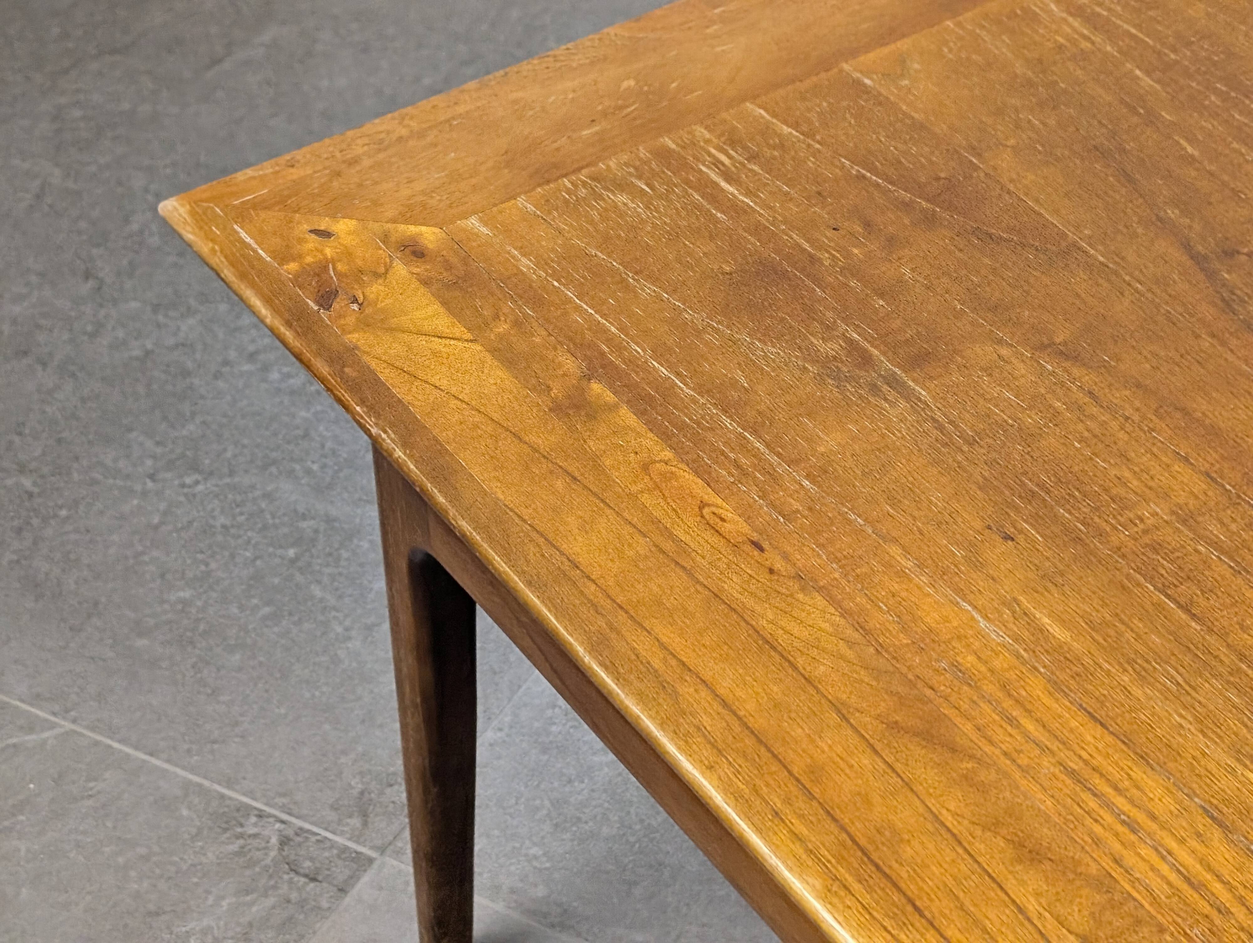 Scandinavian Modern Large Danish Teak Coffee Table 1950s