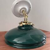 Green opaline wall light