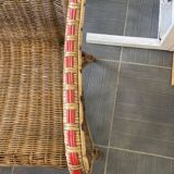 Old wicker armchair