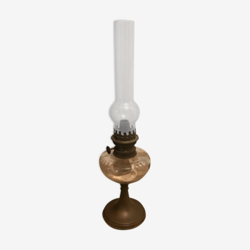 Pigeon brand copper oil lamp