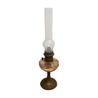 Pigeon brand copper oil lamp