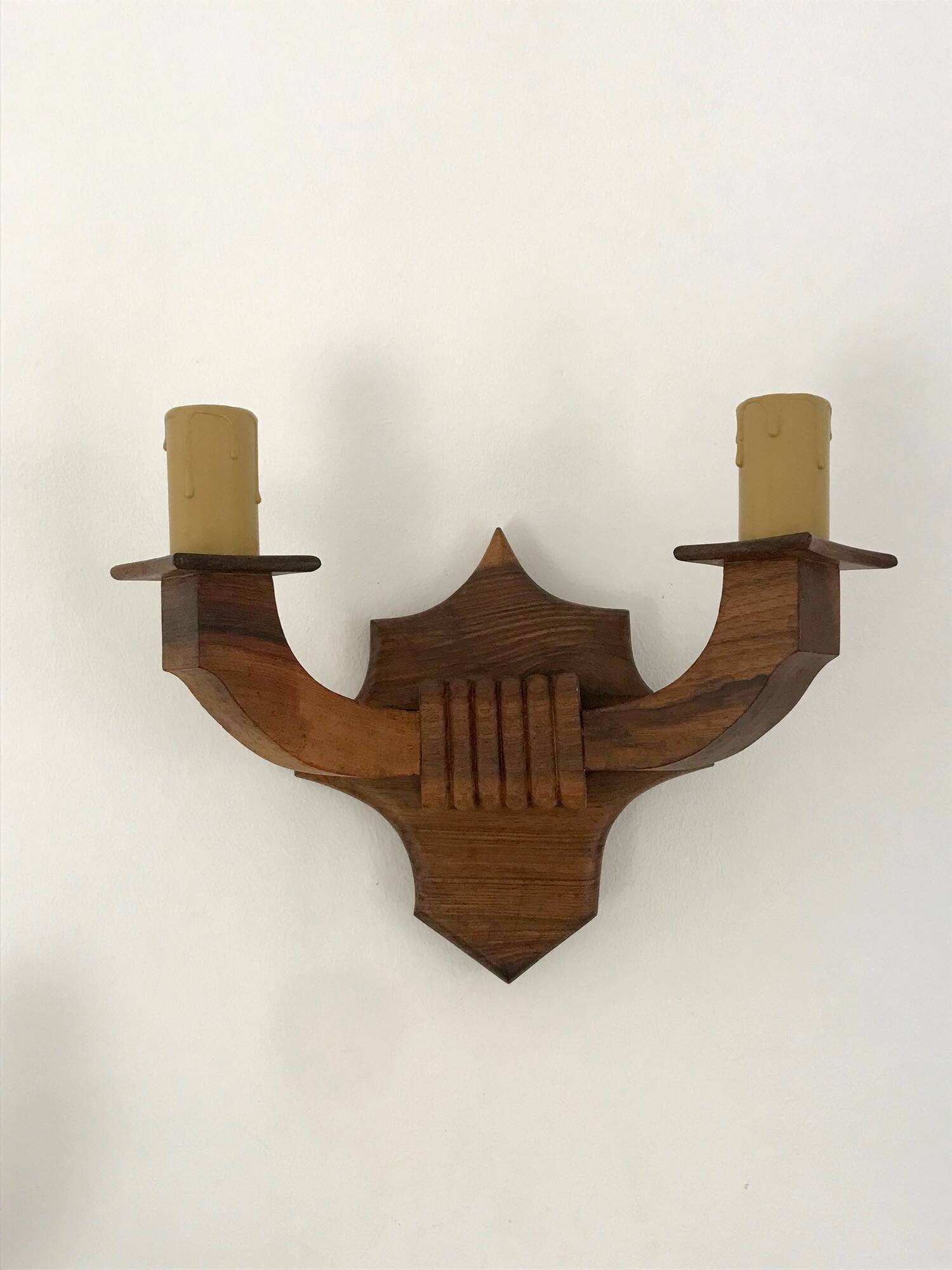 Applique vintage en bois années 50
