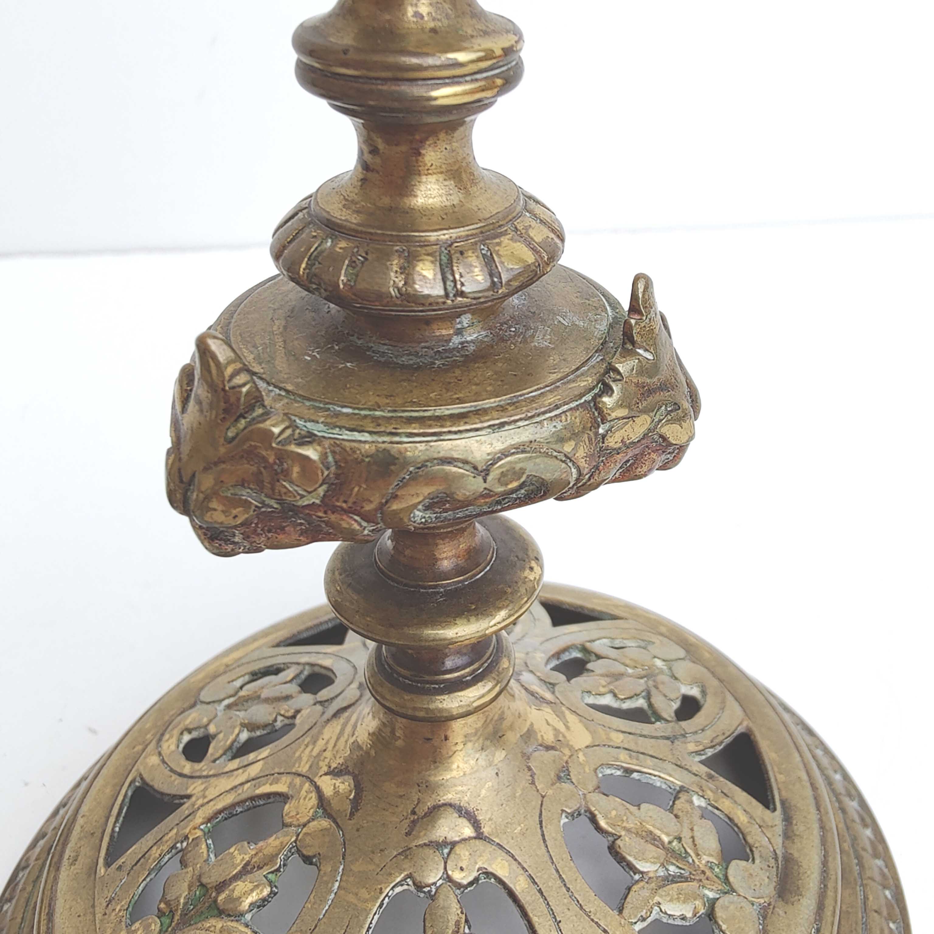 Pair of gilded bronze candle holders
