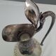 Glass and silver metal ewer
