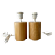 Pair of solid wood lamp bases IMT Italy for Habitat, around 1980.