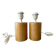 Pair of solid wood lamp bases IMT Italy for Habitat, around 1980.