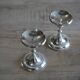 Lot of 2 silver metal candlesticks