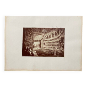 Photo Vienna The Opera Hall 19th century albumen laminated cardboard