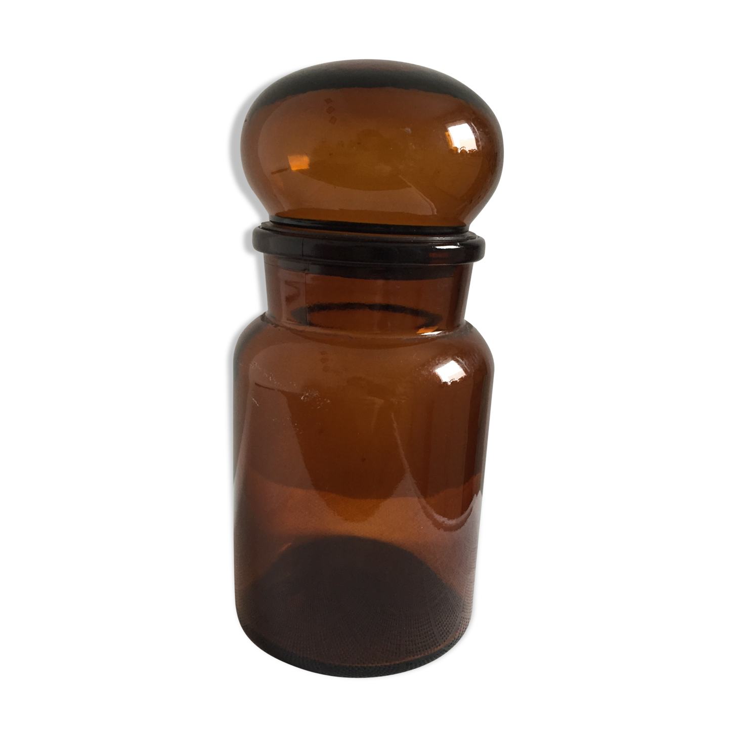 Amber Glass apothecary jar