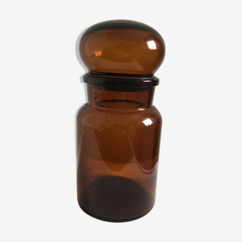 Amber Glass apothecary jar