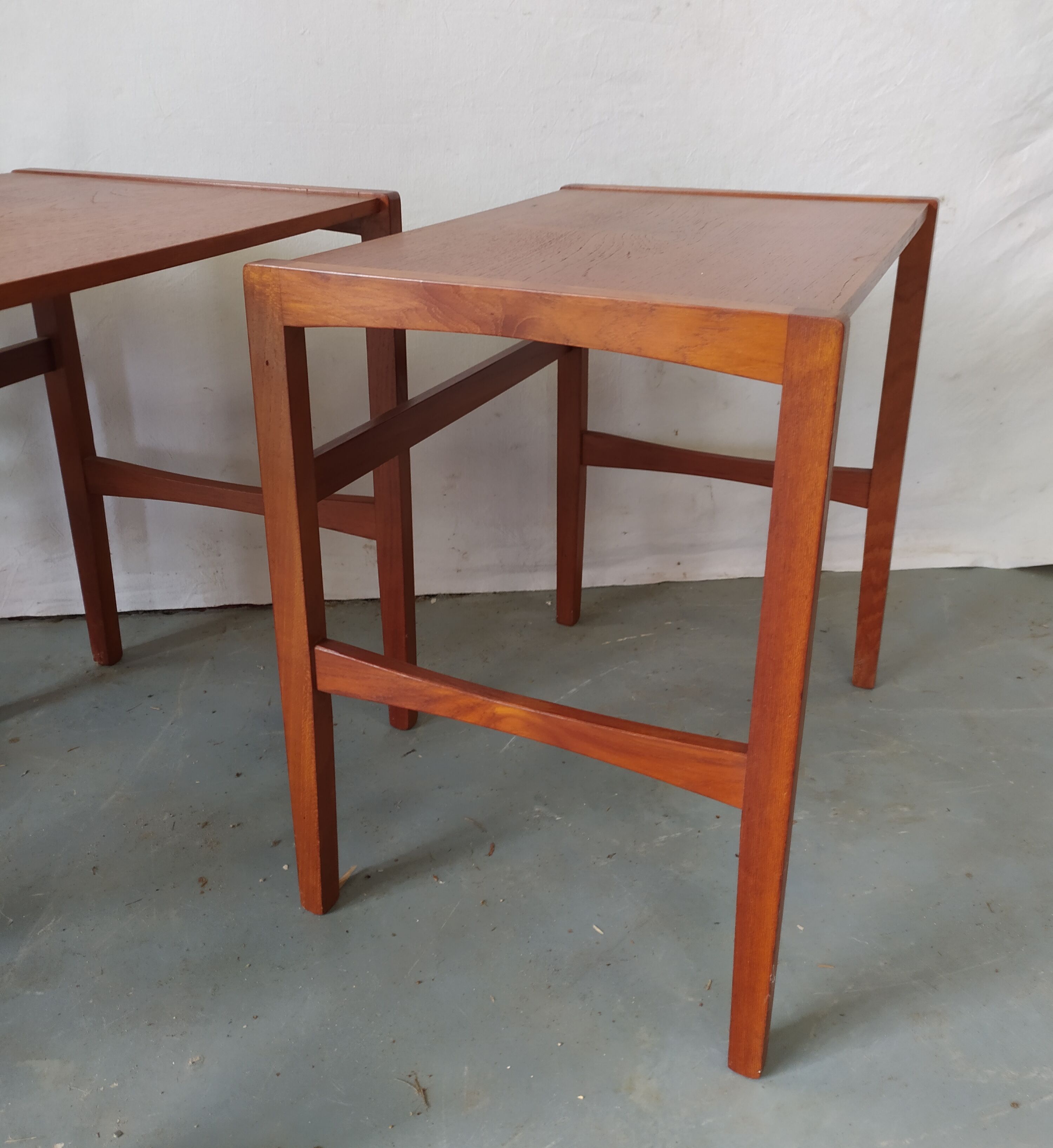 Solid teak pull out tables