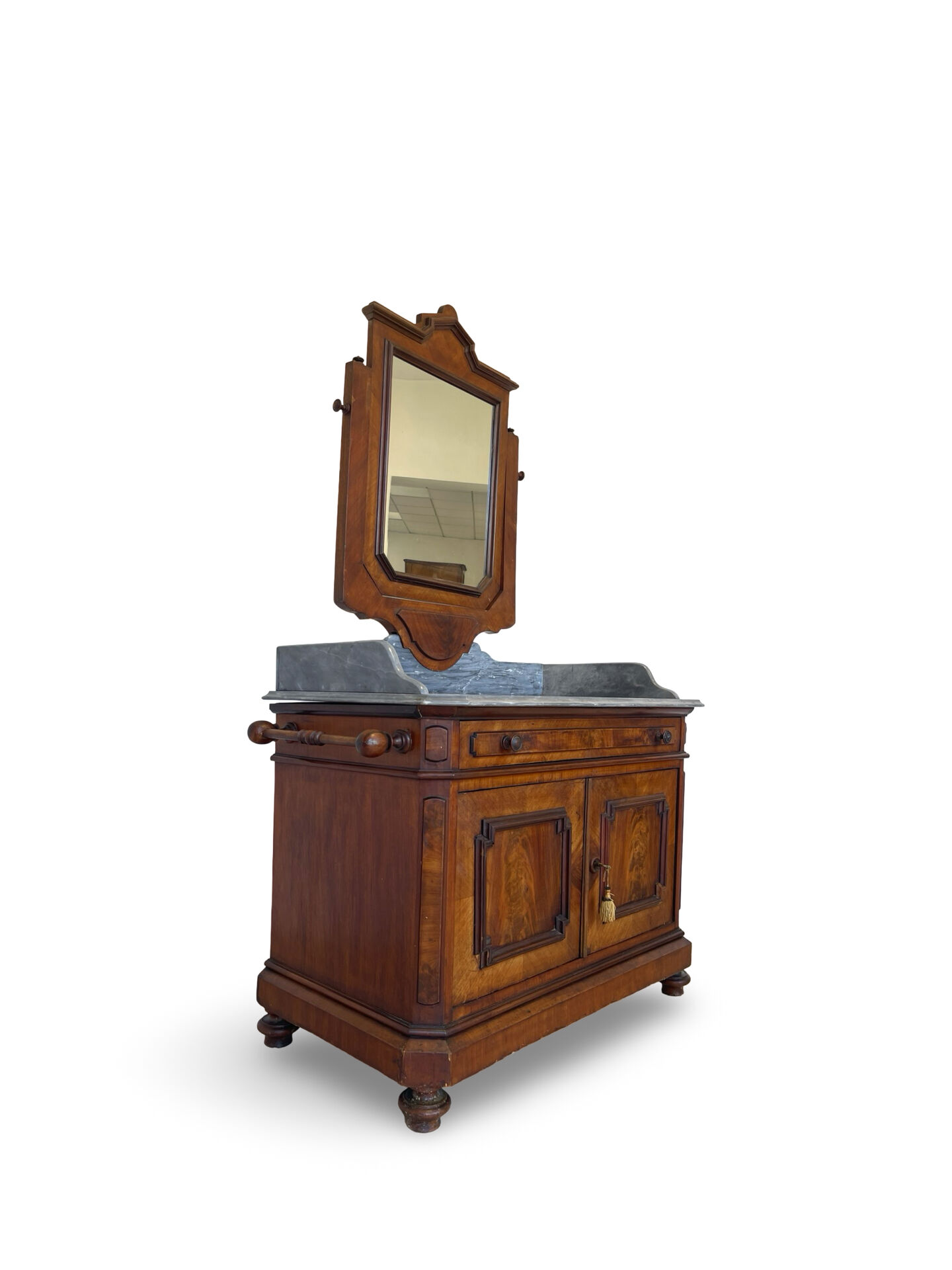 The antique walnut vanity , 19th century