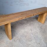 Solid wood bench patinated 160cm