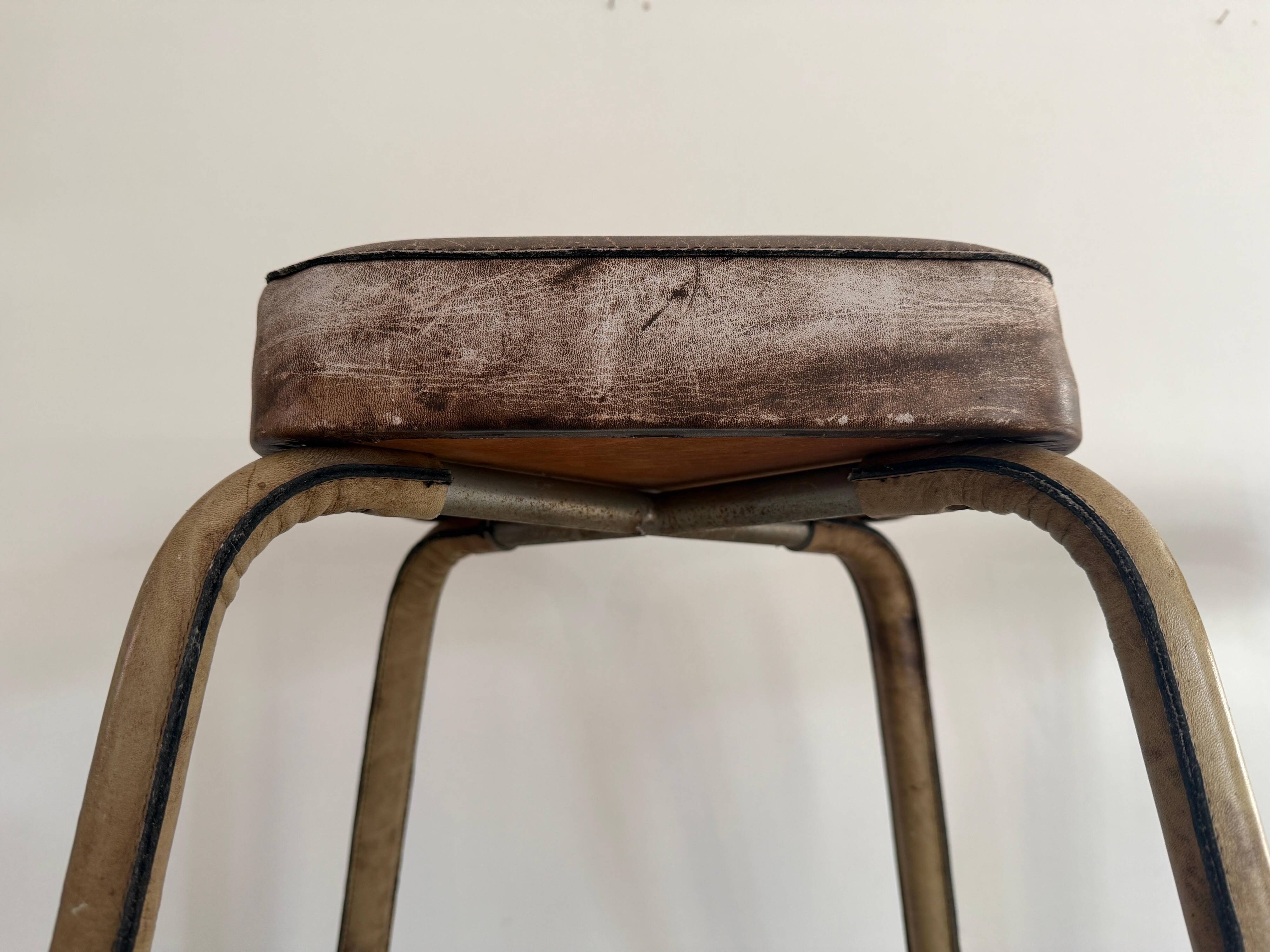 Paire de tabourets en simili-cuir, 1970, Allemagne