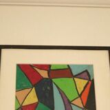 Swedish Mixed Media/Oil Pastel on Panel –“Ritad 66” by Ann Wazzgren